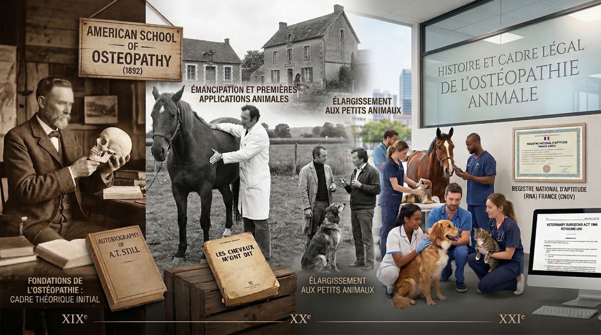 Histoire ostéopathie animale