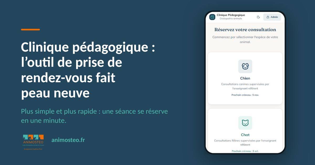 Clinique pédagogique : l’outil de prise de rendez-vous fait peau neuve